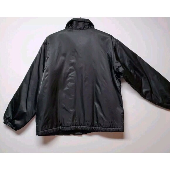 GAP Men's Bomber Sherpa Blk Coach Jacket Sz M Snap Closure‎ Buttons Slat Pockets - Picture 2 of 16